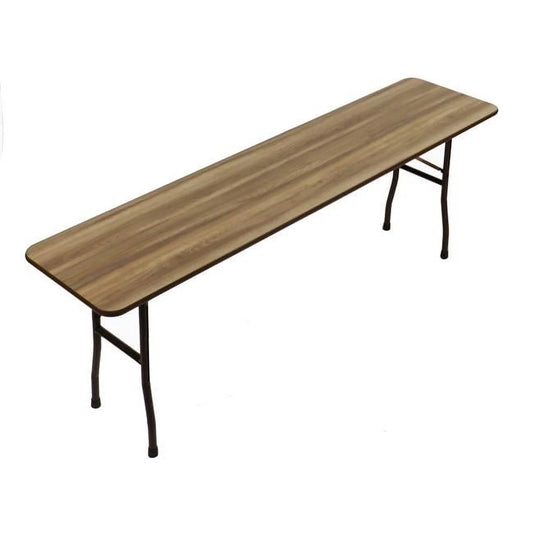 0.75 in. High Pressure Rectangular Top Folding Tables, Colonial Hickory - 36 x 96 in.