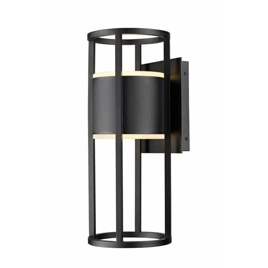 16W 2 Led Outdoor Wall Sconce in Modern Style-18 inches Tall and 7.25 inches Wide Bailey Street Home 372-Bel-4961957