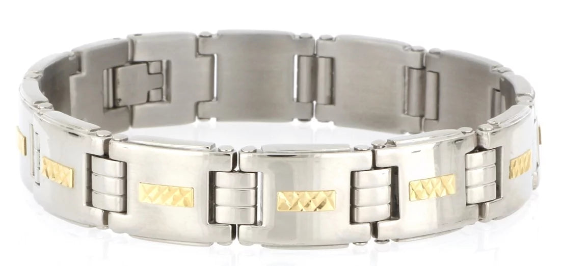 10K Yellow Gold Rainbow Stone Bezel Set CZ Tennis Chain Bracelet, 5.5"-6" Adjustable Length, Jewelry for Kids