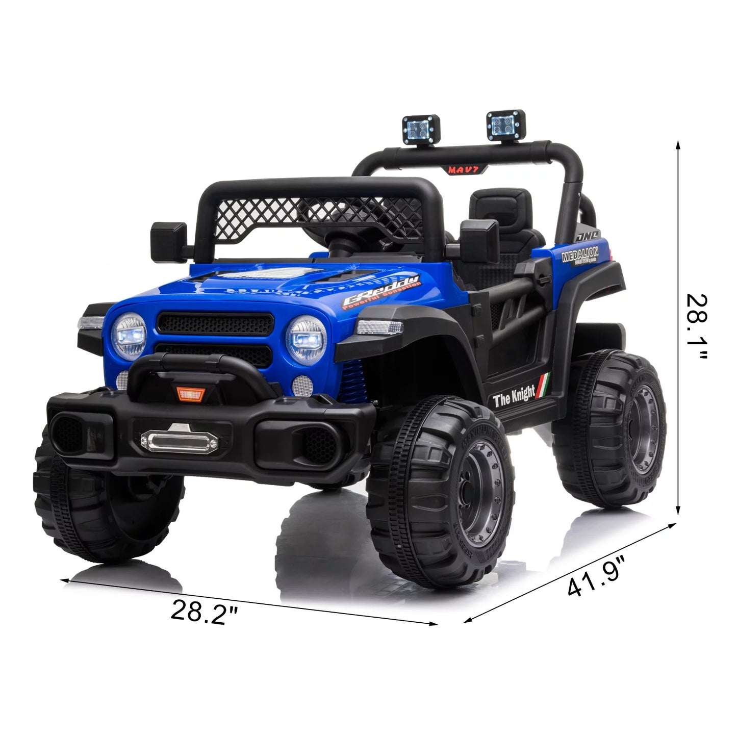 12V Kids Ride On Car,Zengest Dual Drive 12V 4.5A.h with 2.4G Remote Control off-road Vehicle,Blue